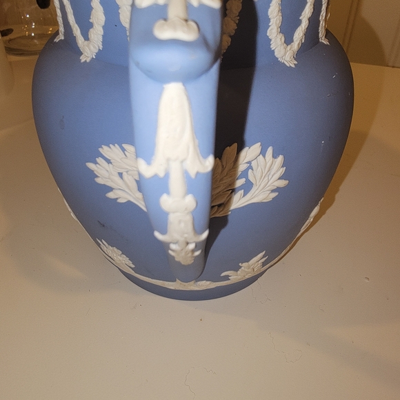 Classic Blue and White Ceramic Pitcher - Picture 2 of 5